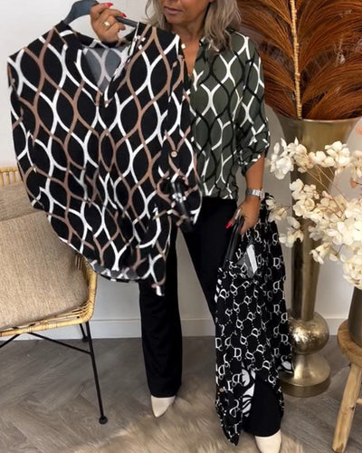 Noor | Bluse mit grafischem Druck