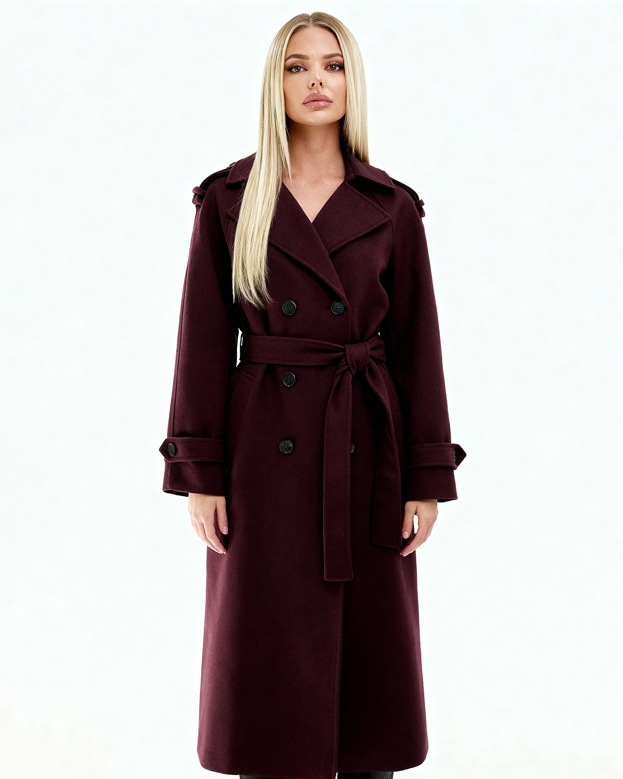Amalia | Weinrot Trenchcoat