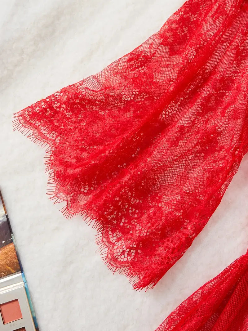 Viktoria | Spitzen Body mit tiefem Ausschnitt