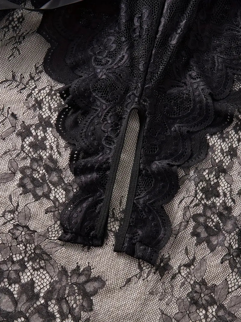 Viktoria | Spitzen Body mit tiefem Ausschnitt