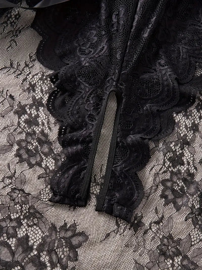 Viktoria | Spitzen Body mit tiefem Ausschnitt